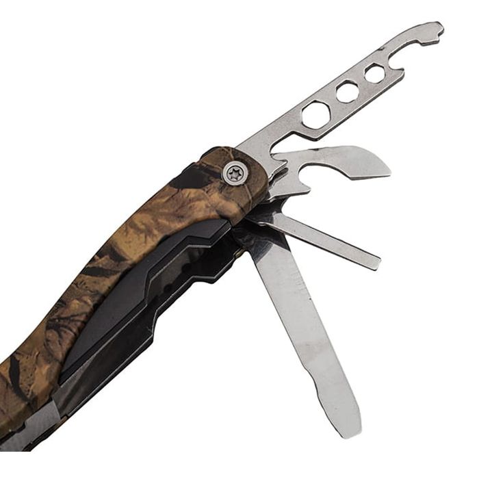 Cleste multifunctional Survival Gear, 10 functii, 22 cm, camuflaj