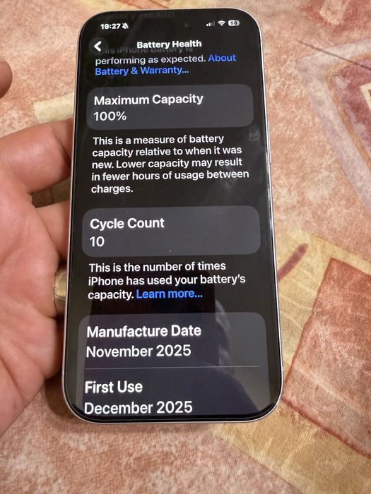 iphone 17 Pro 256 silver,10 зареждания от 17/12/25