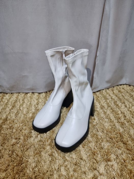 Botine damă RAID, noi, mărimea 39, alb-crem