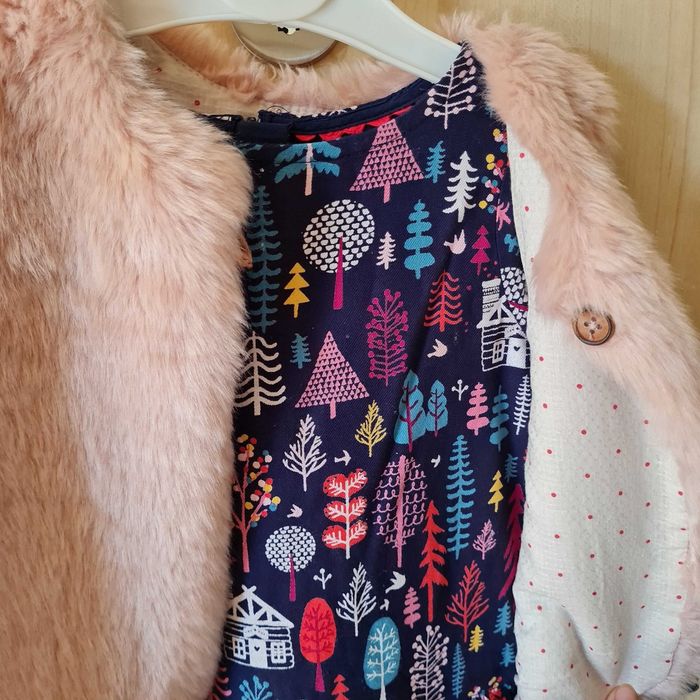 Lot rochita Marks and Spencer + vesta blana Zara 1-2 ani ca noi