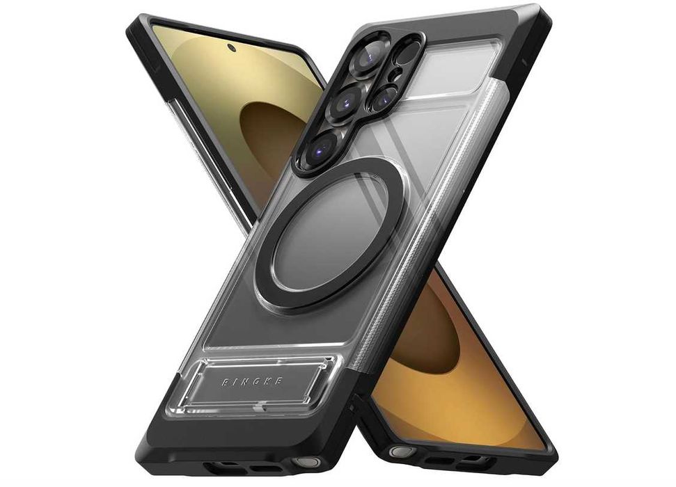 Калъф кейс Ringke UX Magnetic Magsafe case c стойка за Samsung Galaxy S25 Ultra + фолио
