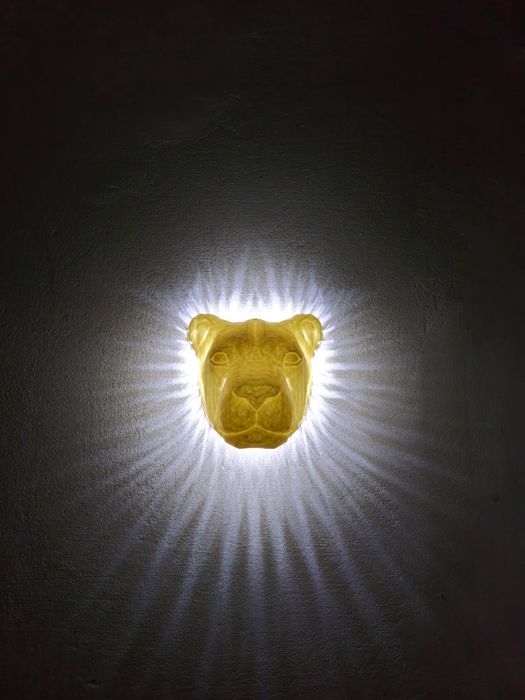 Lampa 3D luminata perete print cadou sarbatori bufnita vultur leu cerb