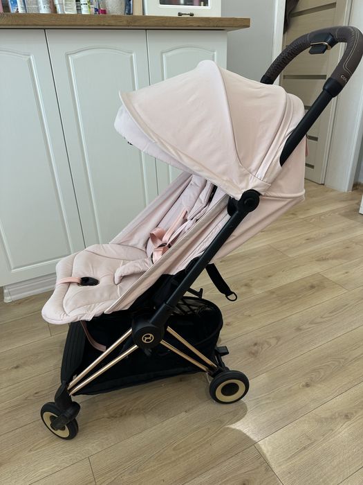 Cybex Coya peach pink rose gold шаси