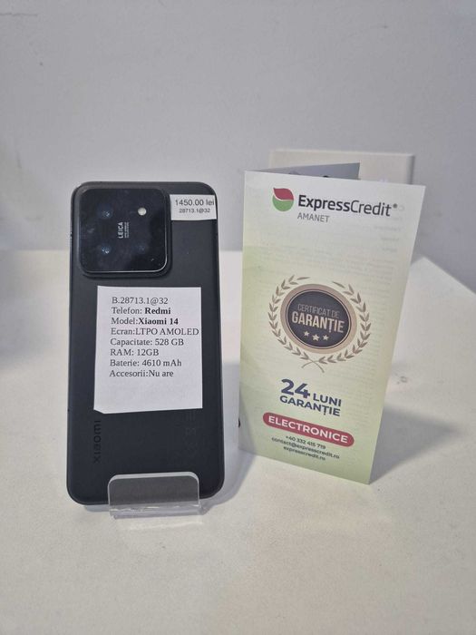 Telefon Xiaomi 14 (AG32 B28713.1) 2 ANI GARANTIE!