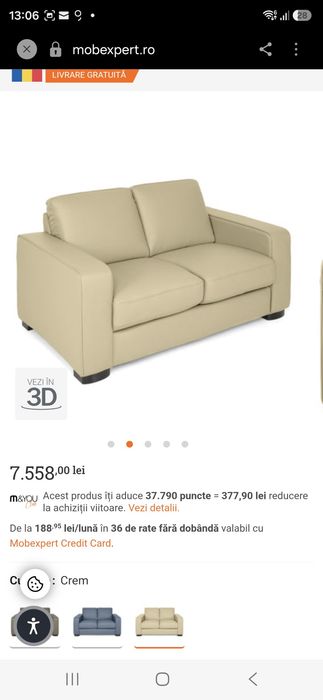Canapele Mobexpert 3 si 2 locuri
