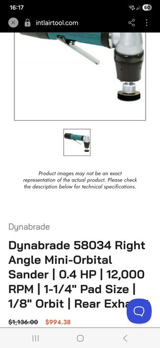 Polizor pneumatic Dynabrade