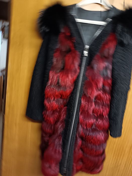 Палто от лисица естествен косъм