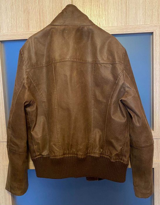 Кожено Дамско Яке Естествена Кожа Размер М Кафяво