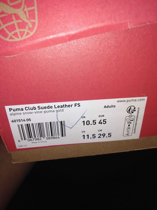 Vând o pereche de adidași Puma Club Suede Leather FS
