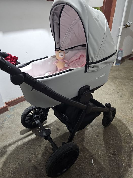 Cărucior 3 în 1 Krausman Rider Light Grey