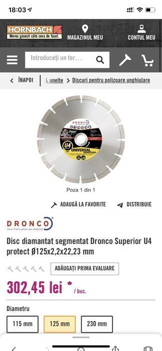 Disc diamantat segmentat Flex 180 230 Dronco Superior U4 protect
