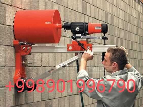 Сверление отверстие стене под разные коммуникации алмазный бур