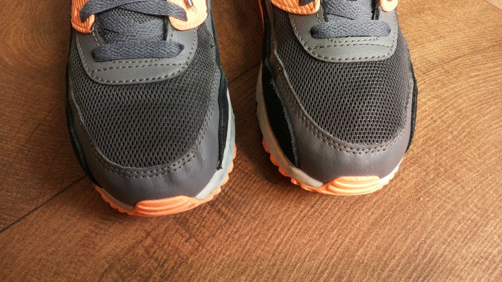 NIKE AIR MAX 90 ESSENTIAL SUNSET GLOW BLACK PLATINUM размер EUR 37,5 / UK 4 маратонки 114-13-S