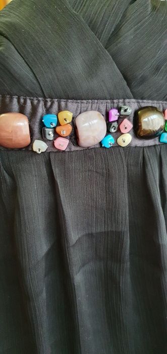 Rochie neagra cu voal La Femme S/M de ocazie