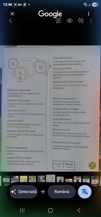 Camera supraveghere Blink cu proiectoare  senzor miscare