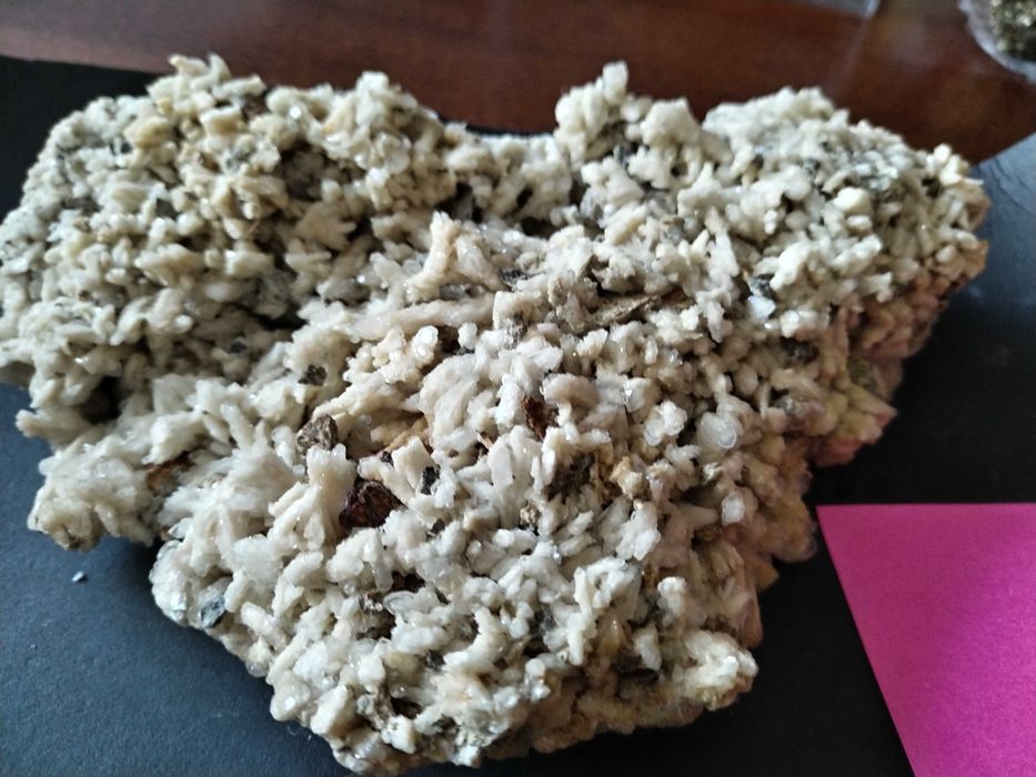 Barita, cuart, calcit cu dolomita-piesa frumoasa, cu doua fete