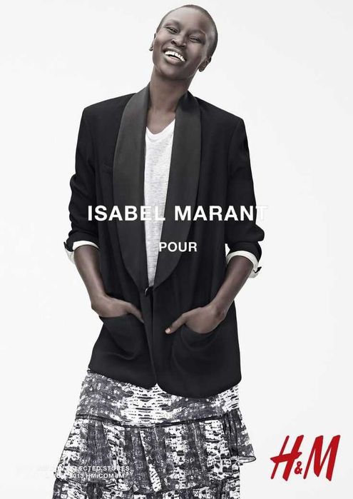 fusta Isabel Marant H&M, matase naturala, 38 / S, bohemian