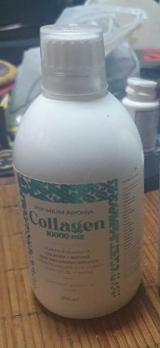 NOU SIGILAT Premium Aronia Colagen, 10.000mg 10000 mg, 500 ml 500ml, Aronia Charlottenburg, colagen hidrolizat cu acid hialuronic pentru piele si par