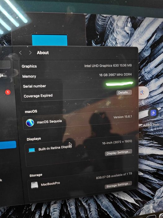 Macbook Pro 16-inch [2019, 1tb SSD, 16gb ram]
