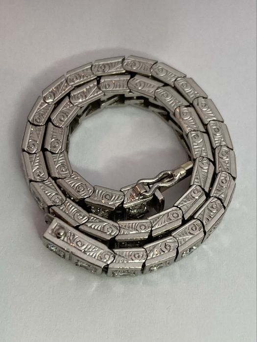 Bratara Tennis aur alb 18kt.cu diamante 3.80ct