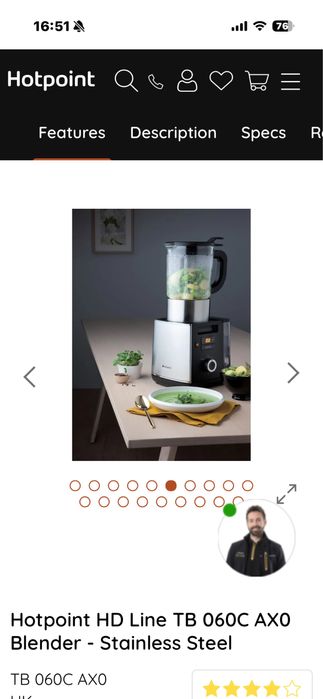 Паров блендер Hotpoint-Ariston