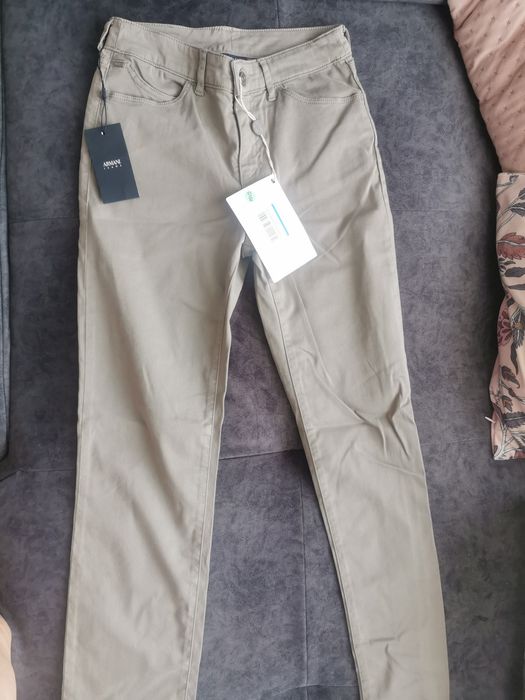 Armani Jeans-Pantaloni slim-Noi, cu eticheta