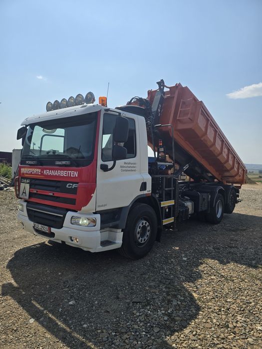 DAF  Abrollkipper cu macara basculabil