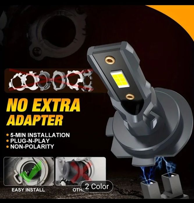 Set 2 becuri led H7 12V auto