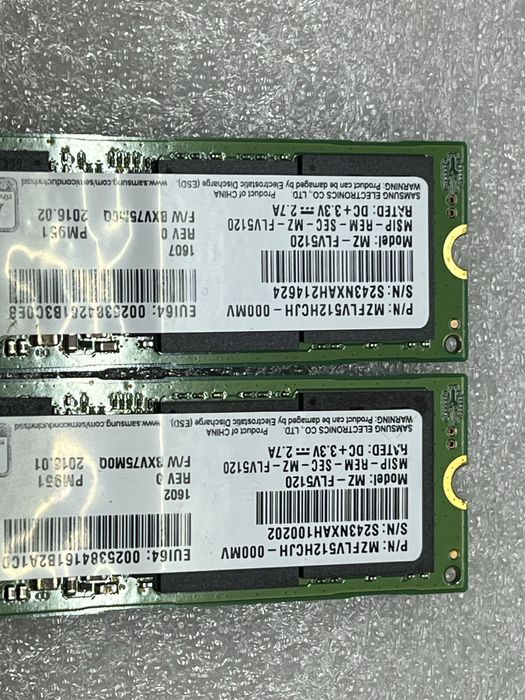 SSD 512gb nvme от ведущих брендов pulout здовье 97-100% есть 256gb