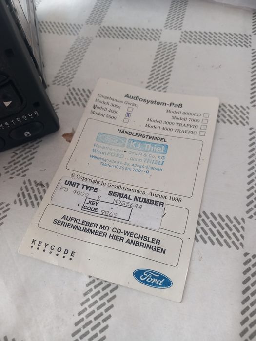 Casetofon Retro Original Ford RDS 4000 Trafic , perfect functional Am cod la el
