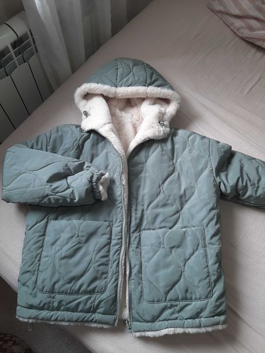 Лс вайкики новая 2х сторонняя куртка оверсайз темно бирюзового