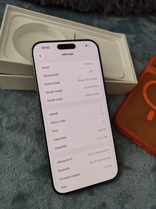 iPhone 16 Pro Max 256Gb Fullbox Impecabil
