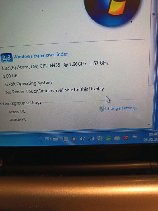 Laptop mini HP notebook funcțional, stare vizuală buna.