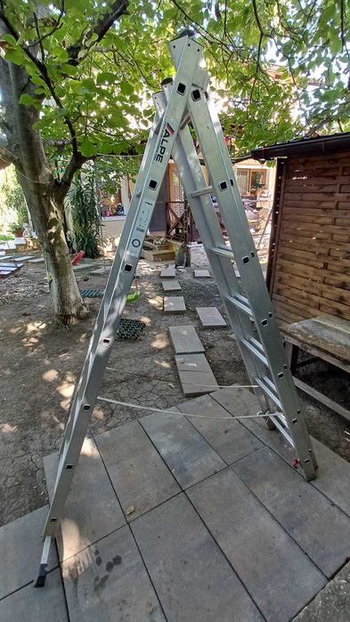 Scara extensibila 3 tronsoane x 7 trepte, ALPE