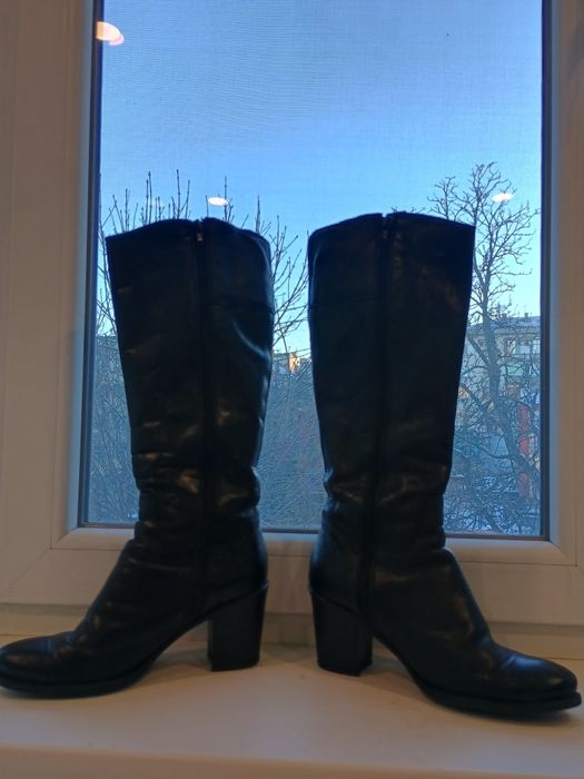 Дамски ботуши, естествена кожа,италианска мода!