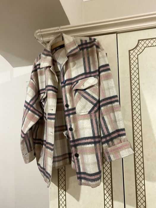 Zara утепленная рубашка