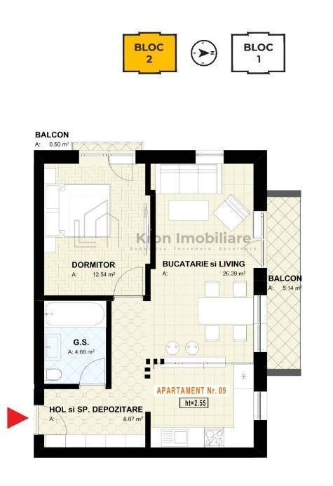 Apartament 2 camere — fotografia 3