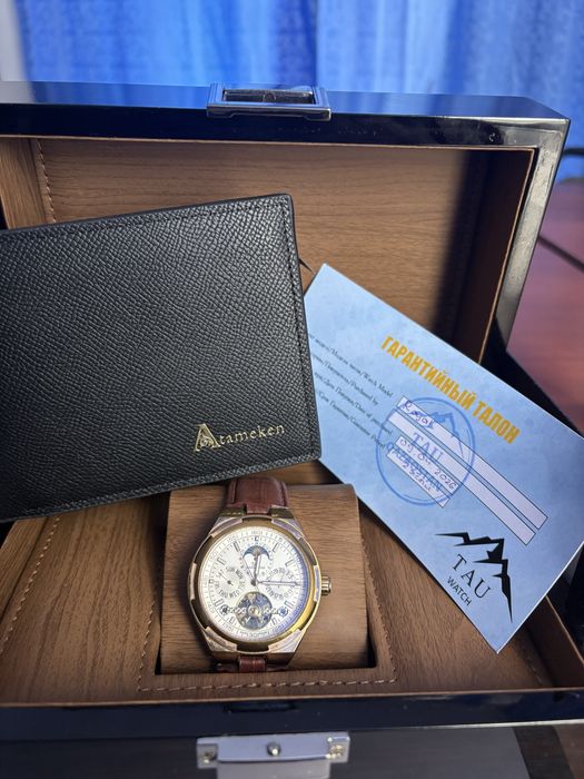 TAU Watch сағаты + былғары портмоне