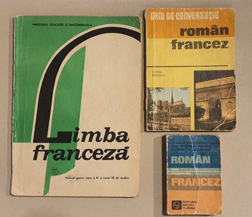 Cărți limba franceză, dicționare, ghid conversație, verbe, manuale