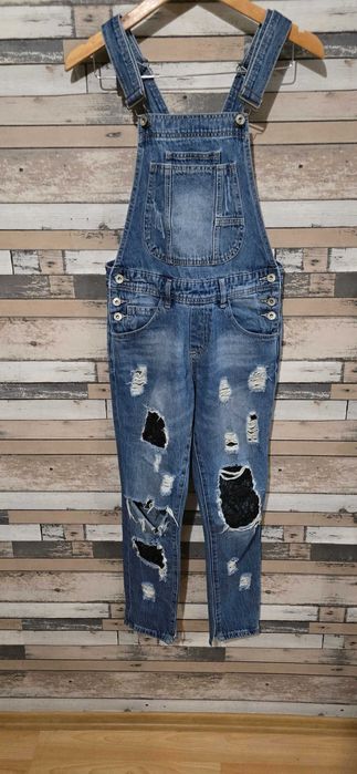 Дамски дънков гащеризон S-(x-562)