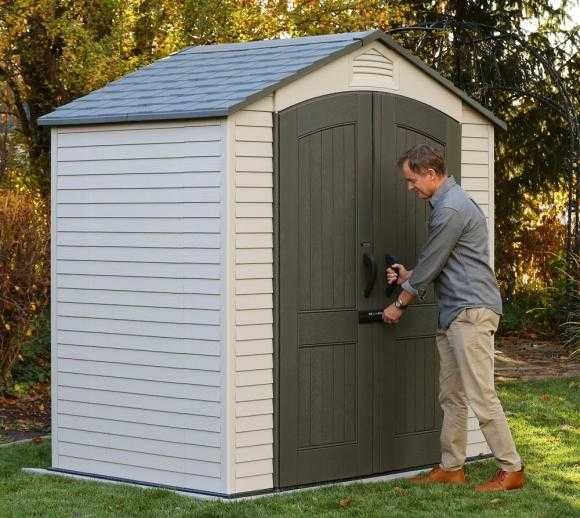Градинска барака Lifetime Starlet 143×215x228 cm 3 кв м, HDPE пластмаса 26 мм дебелина на панела