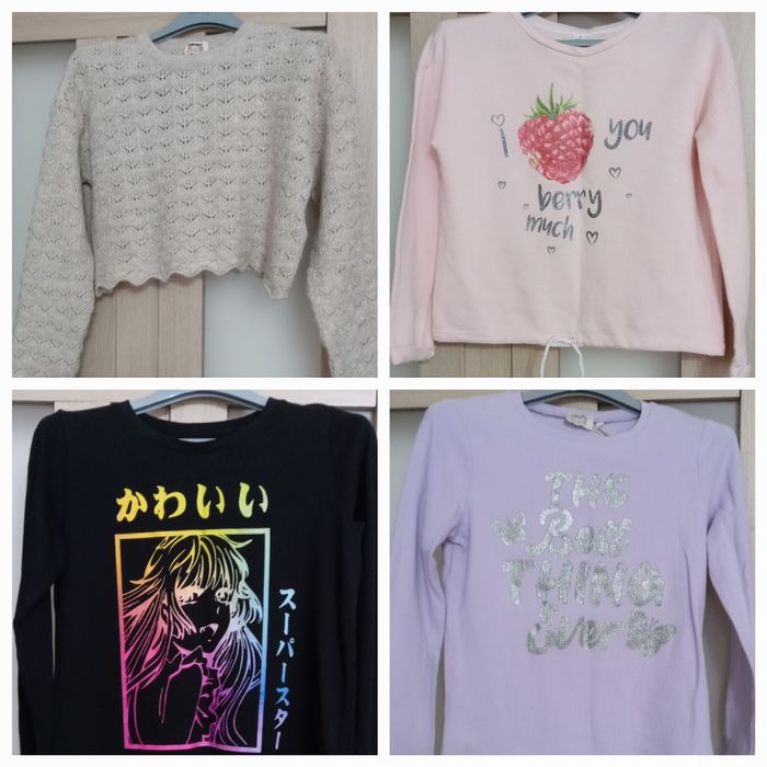 Продам кофты, лонгсливы на мальчика и девочку, рост 140-146