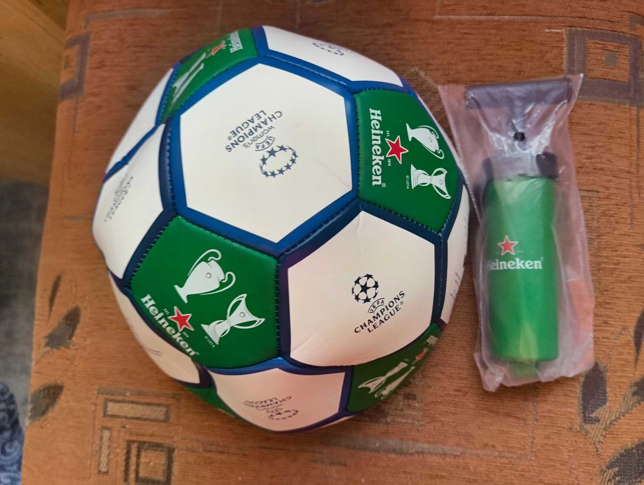 Футболна топка UEFA Heineken, с помпа