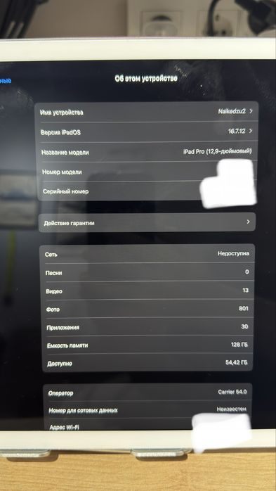 Ipad pro 1gen 12,9 с подержкой sim.128gb память