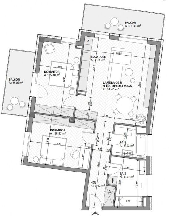 0% Apartament 107 mp Bloc Nou Etajul 2 Andrei Muresanu
