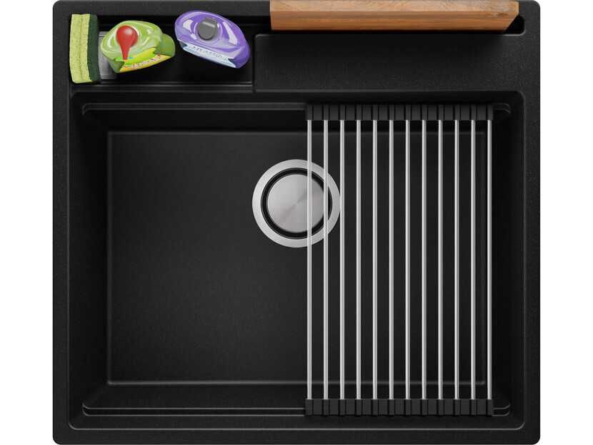 NEW 2023 Кухненска Мивка от гранит модел Осло 60 Премиум 580 x 530 TOP