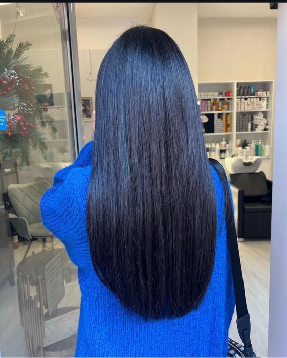 Естествена коса на редове