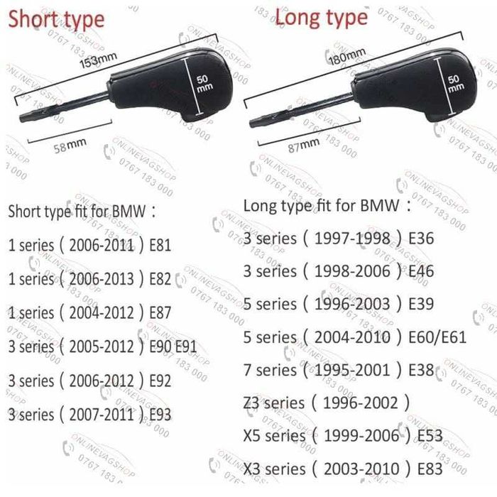 Nuca Bmw cutie automata tija scurta sau lunga  E39 E60 X3,X5 E87,E90