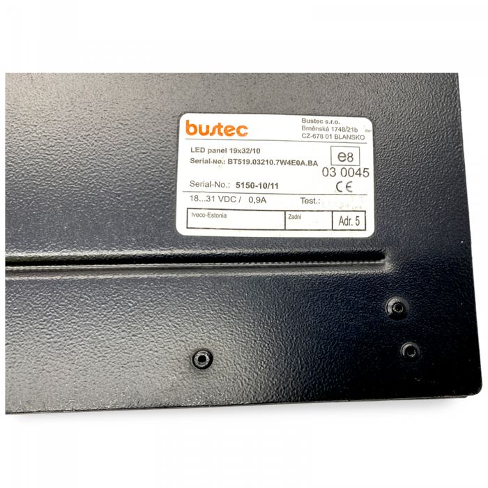 LED19X32/10 Semnul destinației autobuzului, spate BUSTEC Arway, Crossway, Crealis, Magelys, Proway, Daily Tourys (2006-) IRISBUS