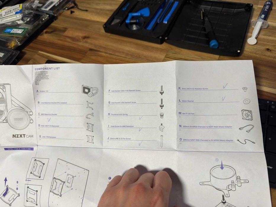 NZXT Kraken 120 RL-KR120-B1 AIO 120mm RGB – nou, lipsa adaptor AMD